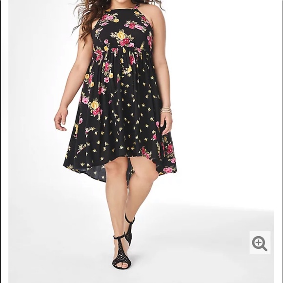 torrid Dresses & Skirts - Torrid Floral High Neck Midi Dress